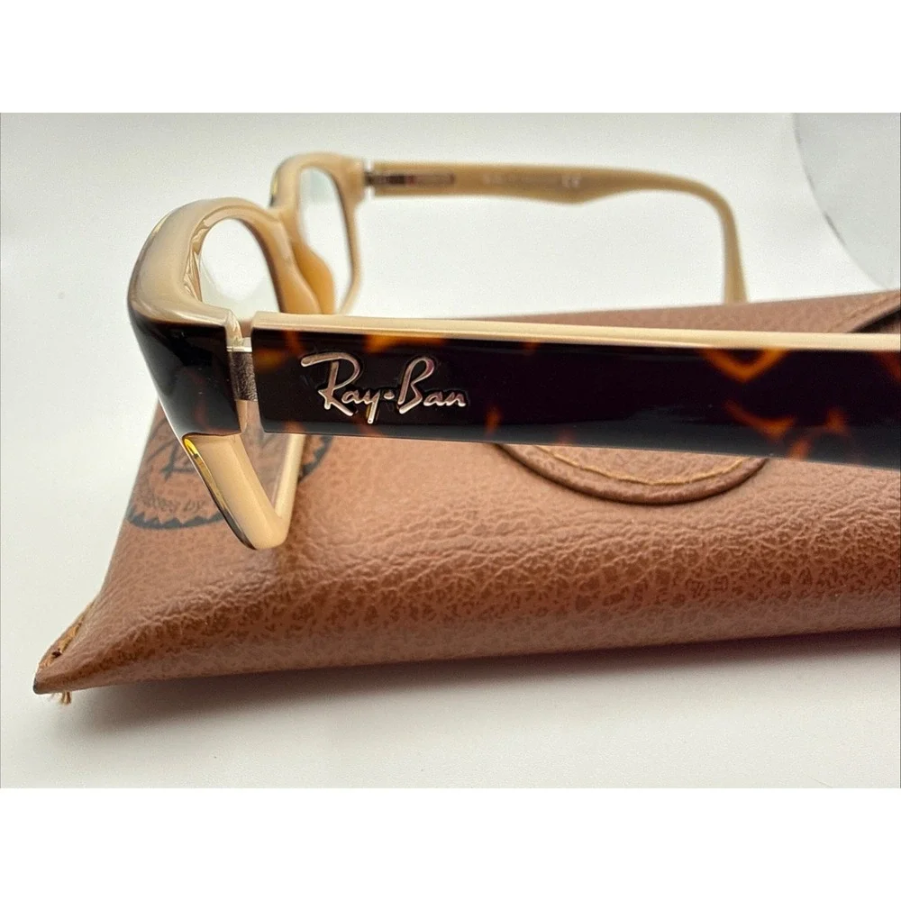 Ray-Ban Eyeglasses Frames Only RB5150 5239 Black  Tortoise/Tan Frames- w/RB Case